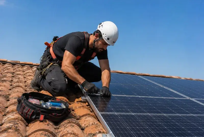 Maintenance et monitoring de panneaux solaires à Esnandes